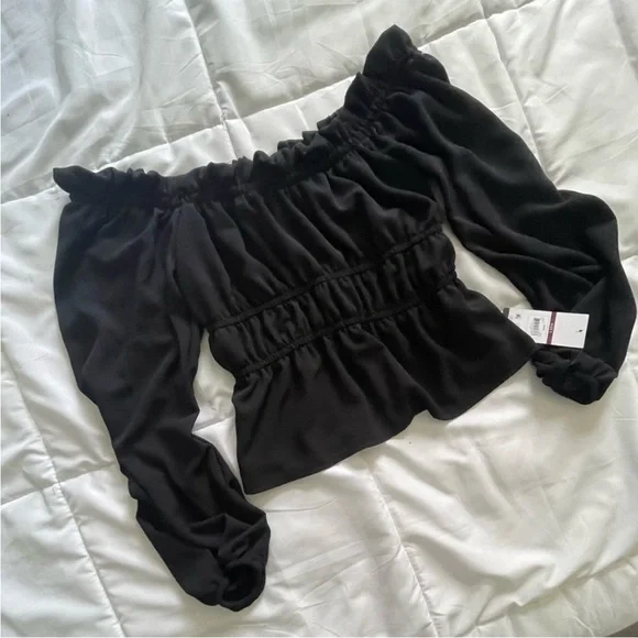 NWT Sofia Vergara peplum square neck blouse - Picture 4 of 7